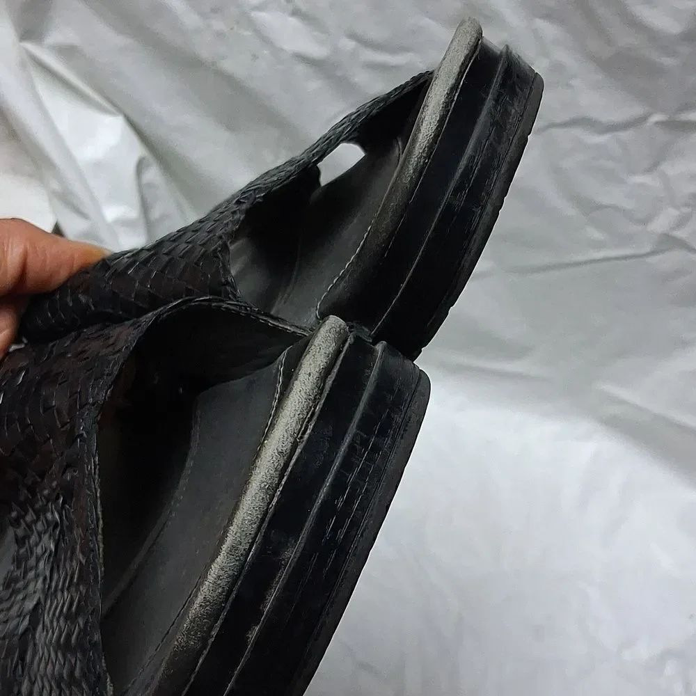Dansko Black Woven Slide Sandals EU 43 US 11 Preowned - Picture 7 of 15